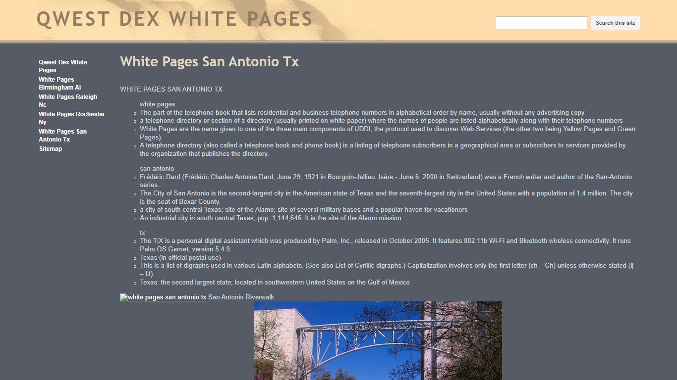 White Pages San Antonio Tx - QWEST DEX WHITE PAGES - Google