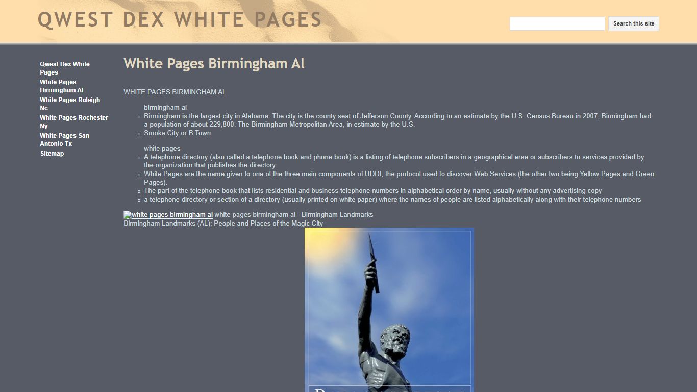 White Pages Birmingham Al - QWEST DEX WHITE PAGES - Google